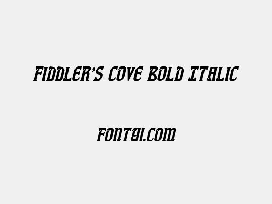 Fiddler's Cove Bold Italic