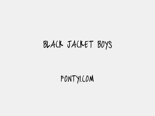 black jacket boys