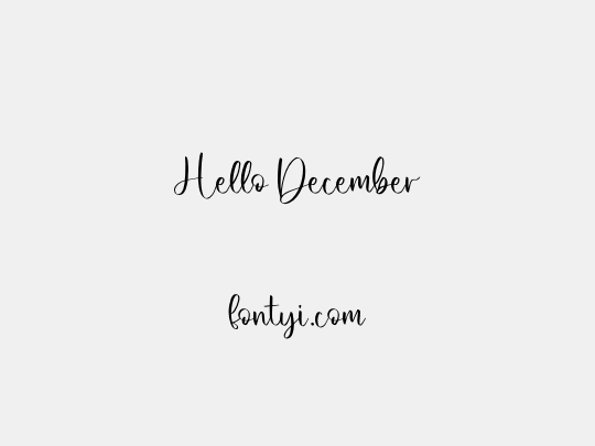 Hello December