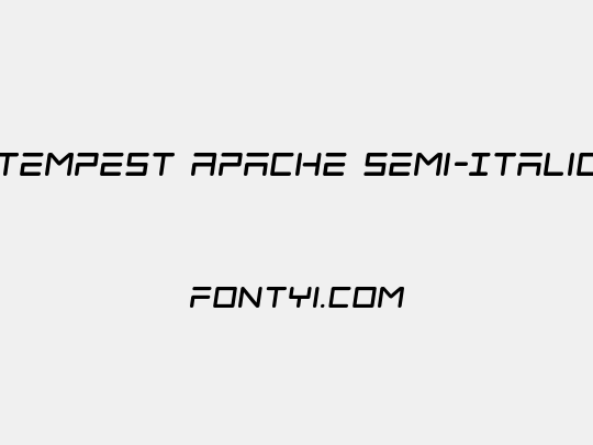 Tempest Apache Semi-Italic