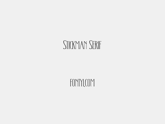 Stickman Serif