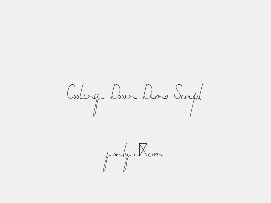 Cooling Down Demo Script