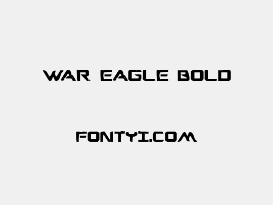 War Eagle Bold