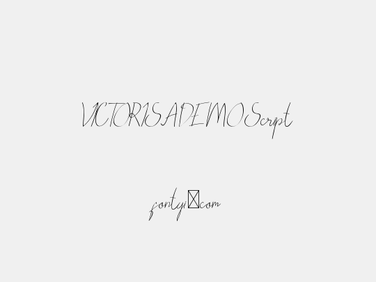 VICTORISA DEMO Script
