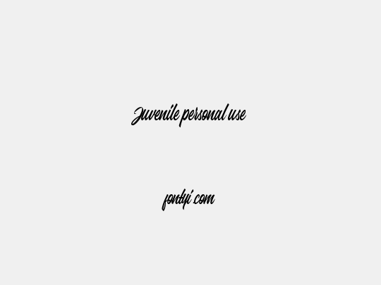 Juvenile personal use