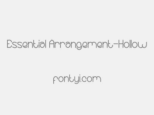 Essential Arrangement-Hollow