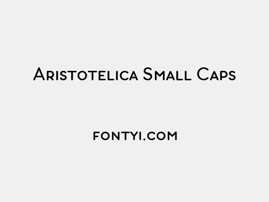 Aristotelica Small Caps