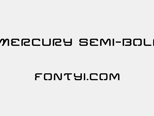 Miracle Mercury Semi-Bold Expanded