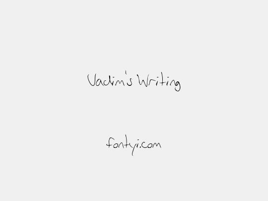 Vadim's Writing
