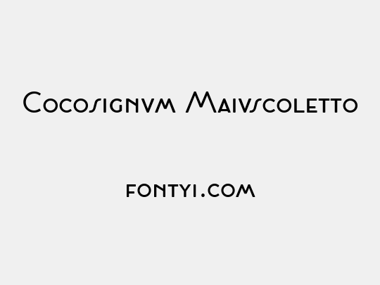 Cocosignum Maiuscoletto
