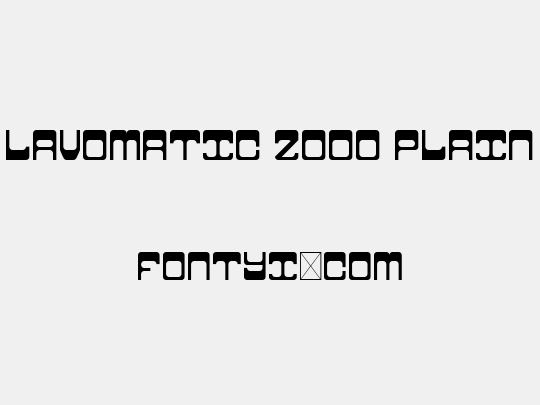Lavomatic 2000 Plain