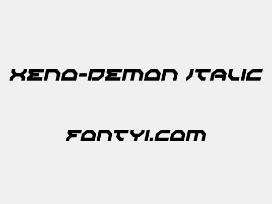 Xeno-Demon Italic