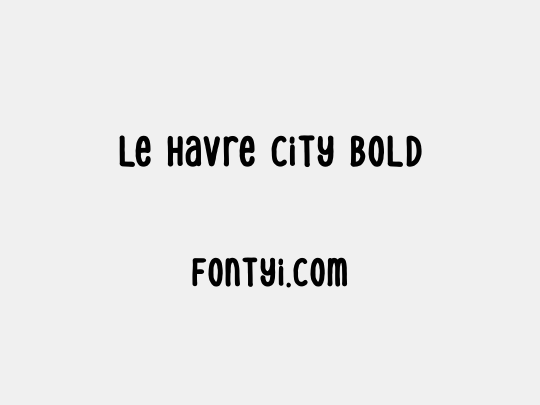 Le Havre City Bold