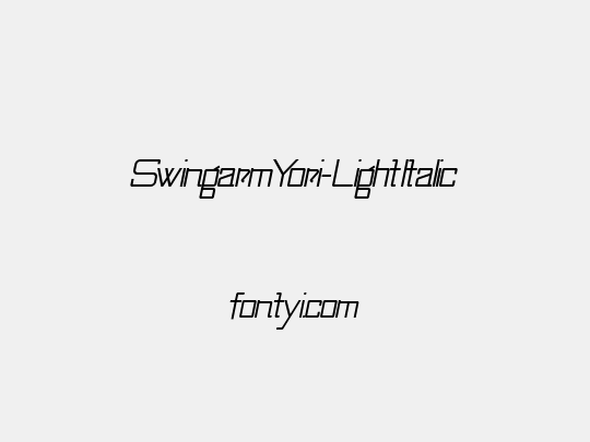 SwingarmYori-LightItalic