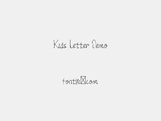 Kids Letter Demo