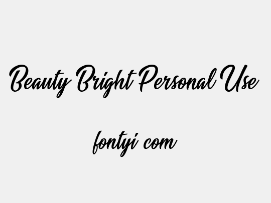 Beauty Bright Personal Use