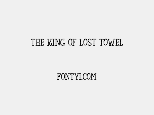 The King of Lost Towel
