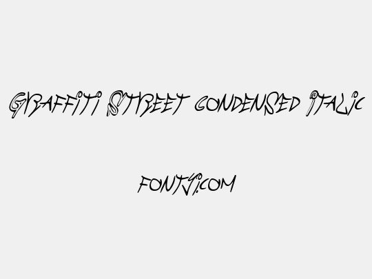 Graffiti Street Condensed Italic