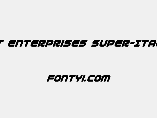 1st Enterprises Super-Italic
