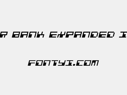 Phaser Bank Expanded Italic