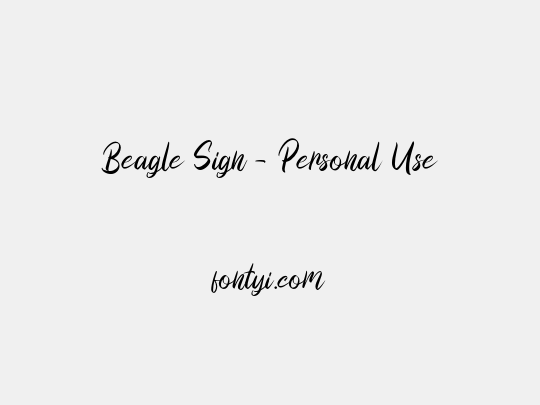 Beagle Sign - Personal Use