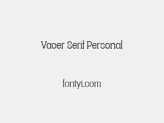 Vacer Serif Personal