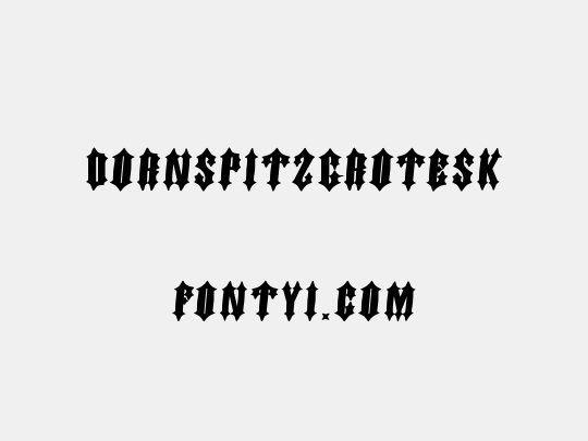 DornspitzGrotesk