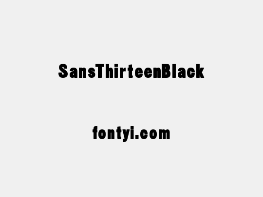 SansThirteenBlack