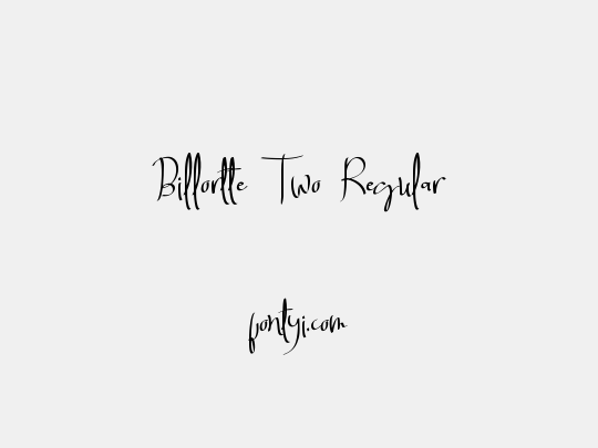 Billortte Two_Regular