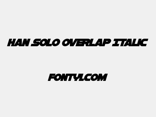 Han Solo Overlap Italic