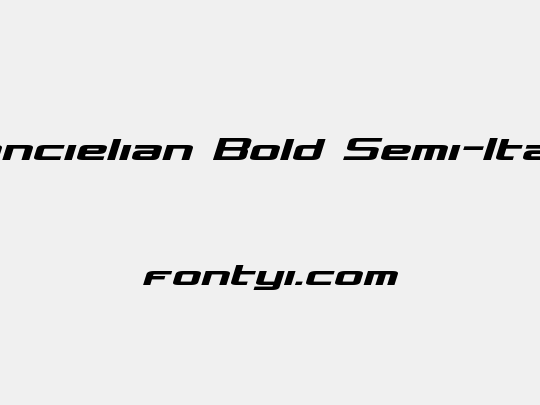 Concielian Bold Semi-Italic