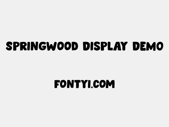 Springwood Display DEMO