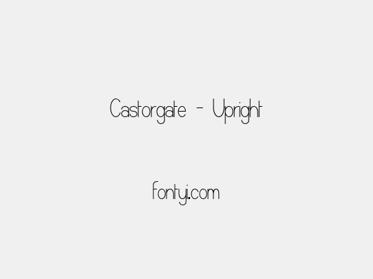 Castorgate - Upright