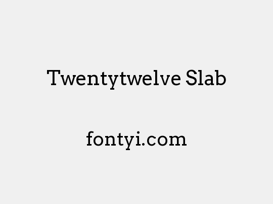 Twentytwelve Slab