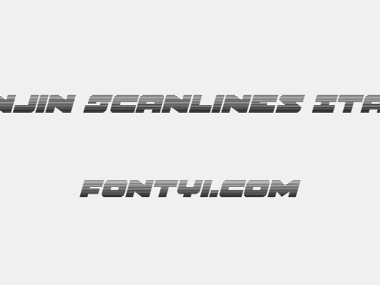 Banjin Scanlines Italic