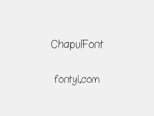 ChapulFont