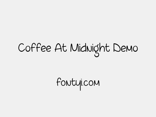 Coffee At Midnight Demo