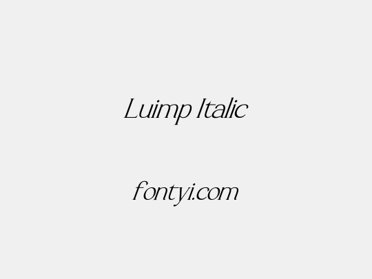 Luimp Italic