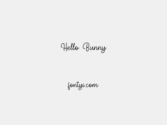 Hello Bunny