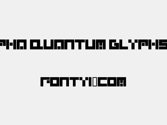 Alpha Quantum Glyphset
