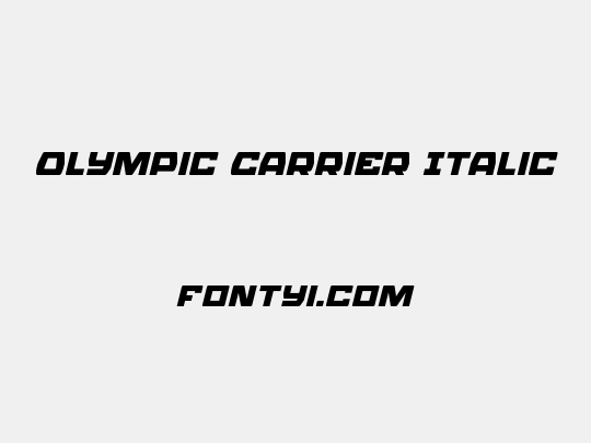 Olympic Carrier Italic