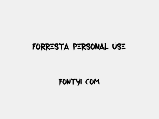 Forresta Personal Use