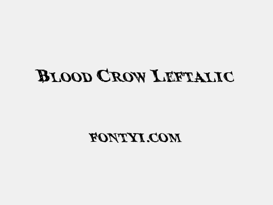 Blood Crow Leftalic