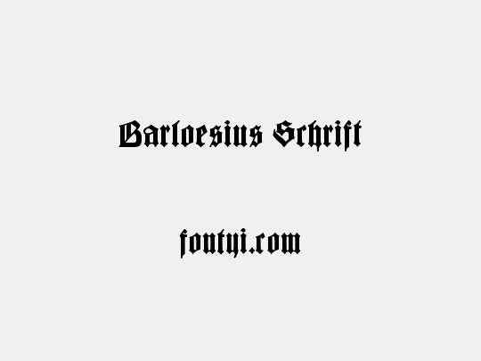 Barloesius Schrift