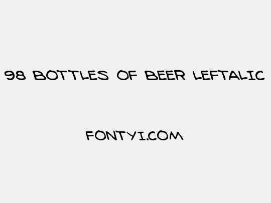 98 Bottles of Beer Leftalic