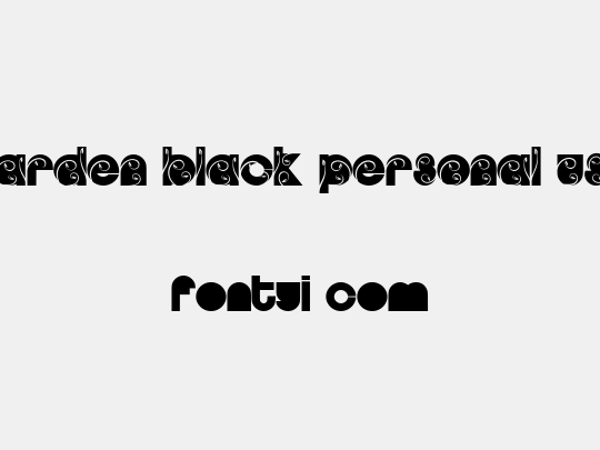 GARDEN BLACK PERSONAL USE