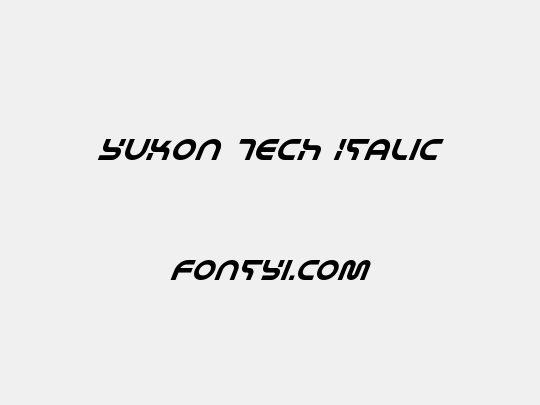 Yukon Tech Italic