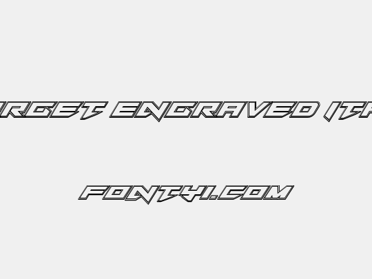 Tarrget Engraved Italic