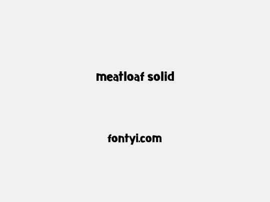 meatloaf solid