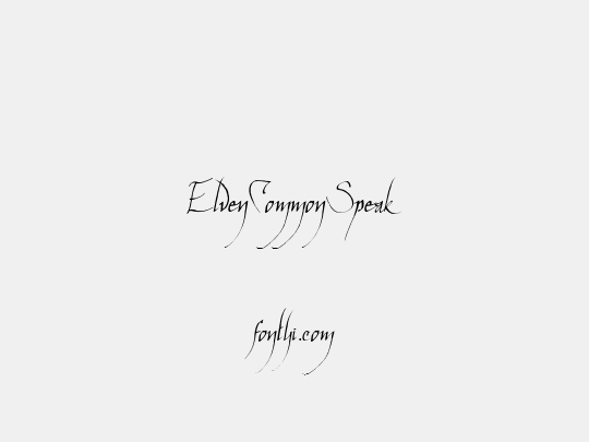 ElvenCommonSpeak
